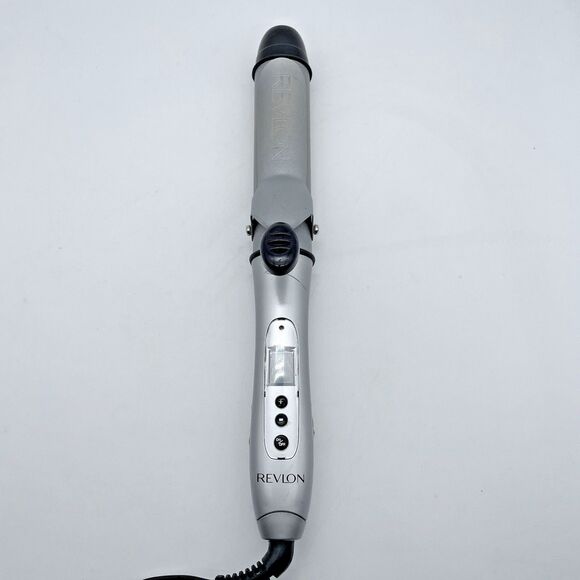 Revlon Model RV 078 Large Barrel Curling Iron Styling Wand 1 1/2" Silver Black - Picture 2 of 12